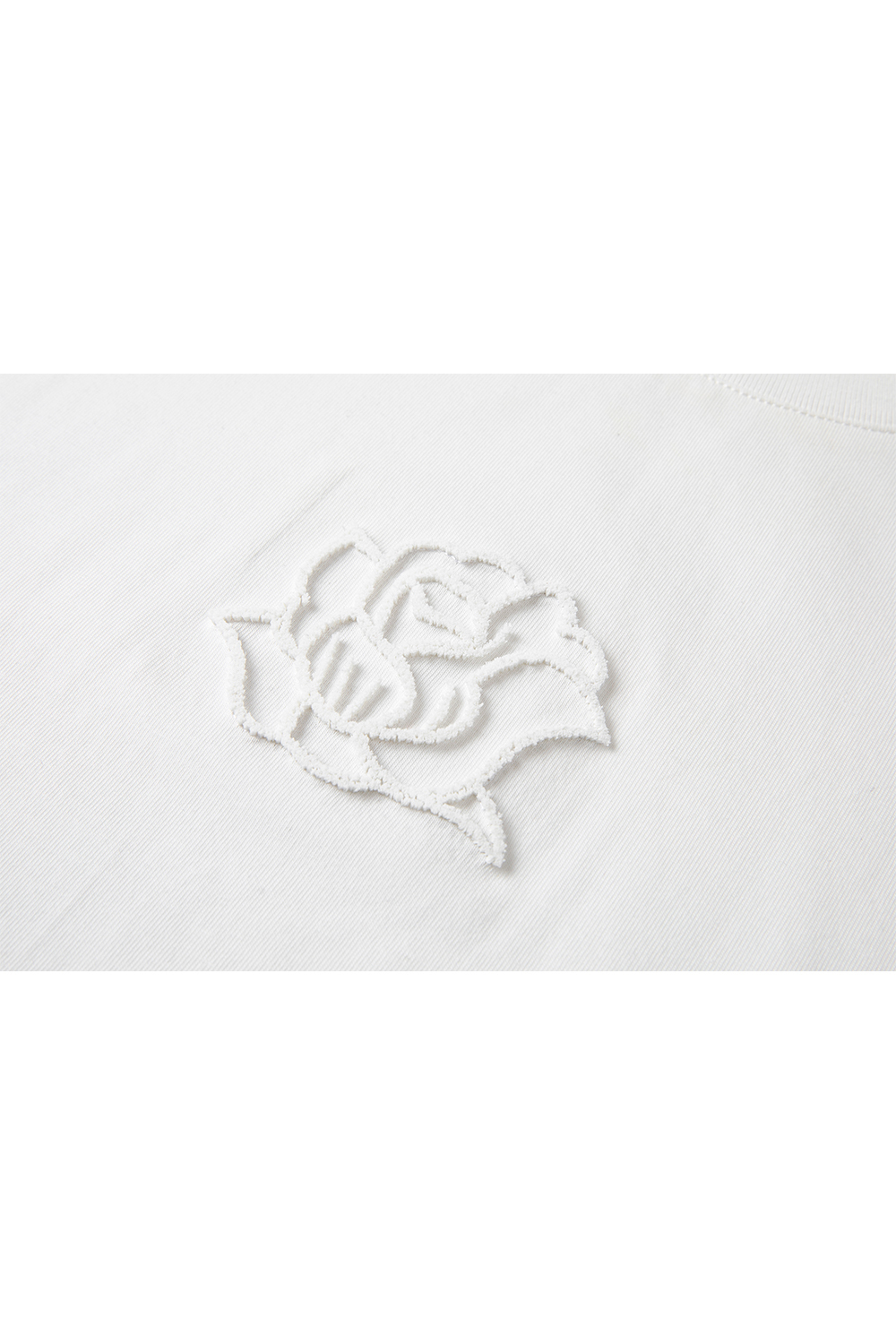 Toothbrush Embroidered Flower Design Loose T-Shirt