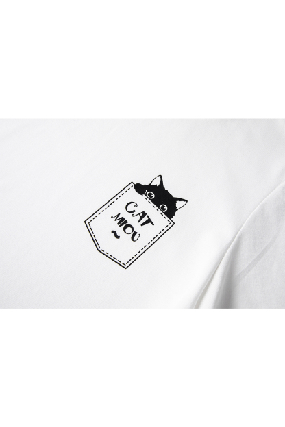Animal Embroidery Straight T-Shirt