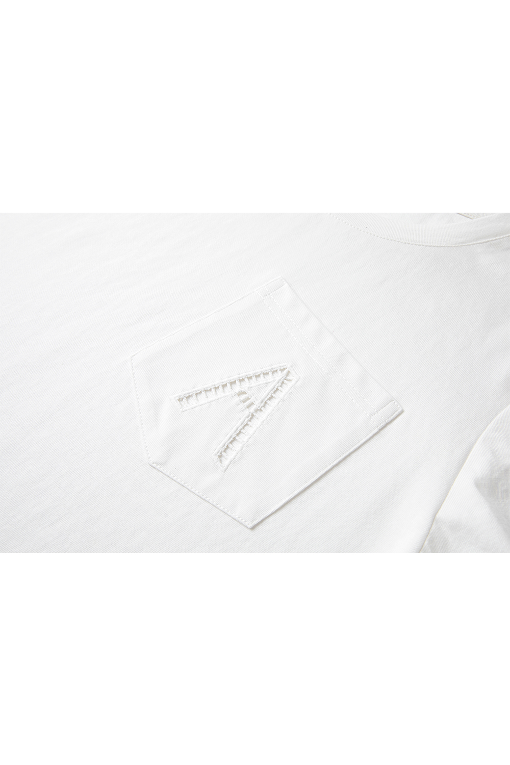 Hollow A Letter Embroidered T-Shirt