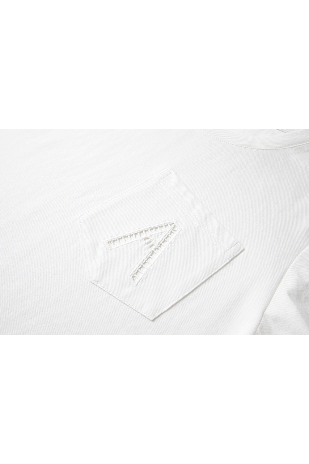 Hollow A Letter Embroidered T-Shirt