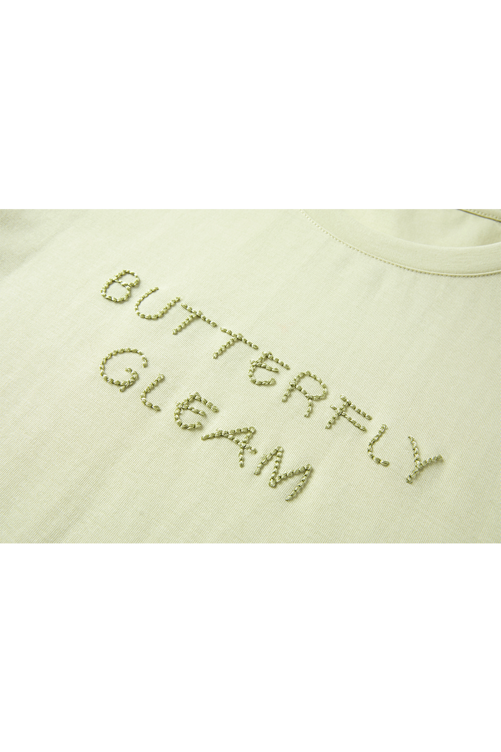 Embossed Texture Feel Embroidered T-Shirt