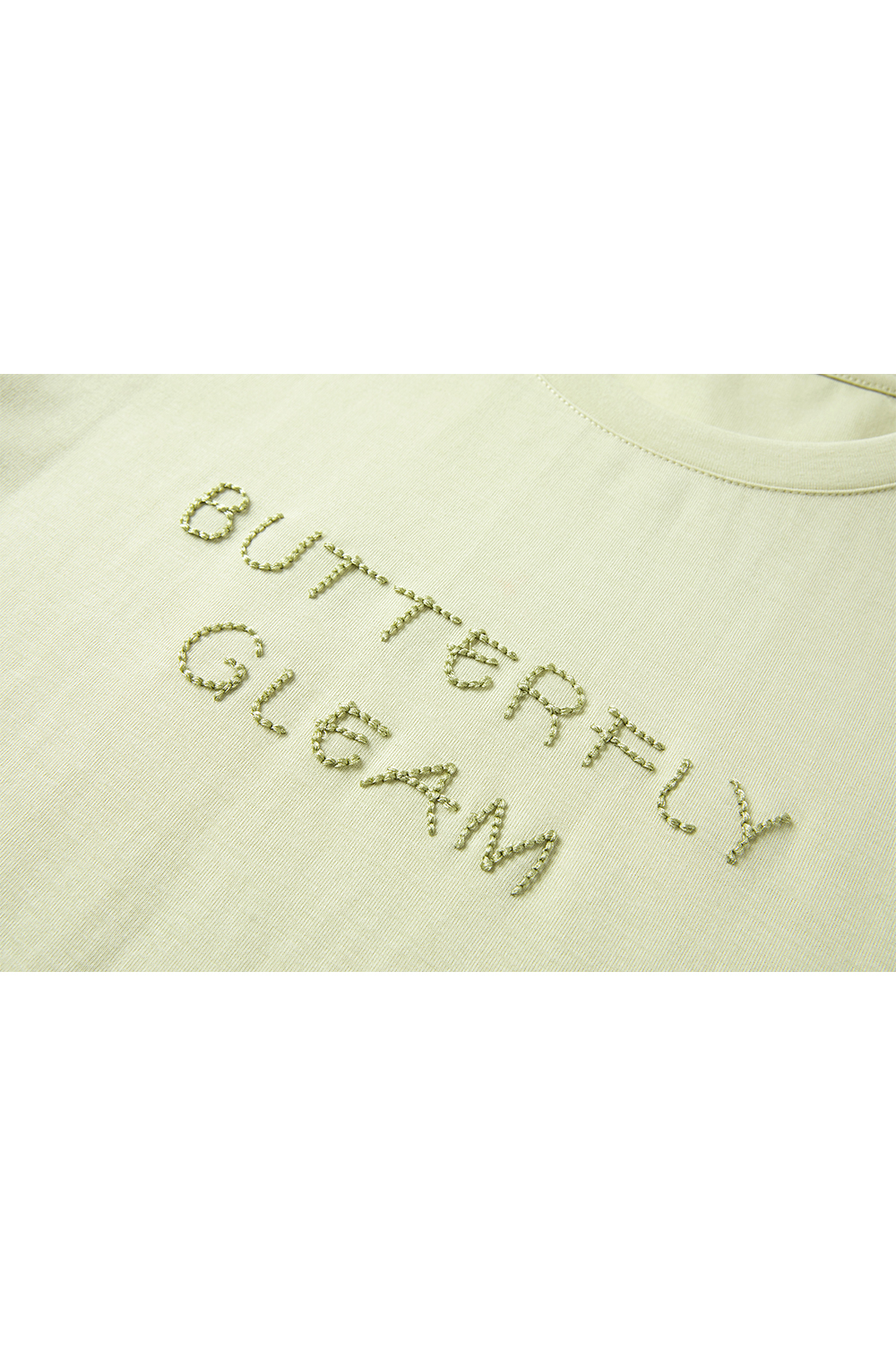 Embossed Texture Feel Embroidered T-Shirt