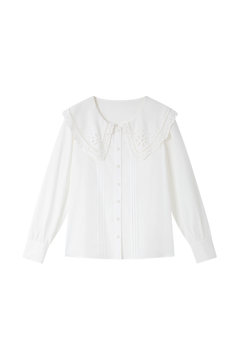 Cotton Lace Baby Collar Shirt