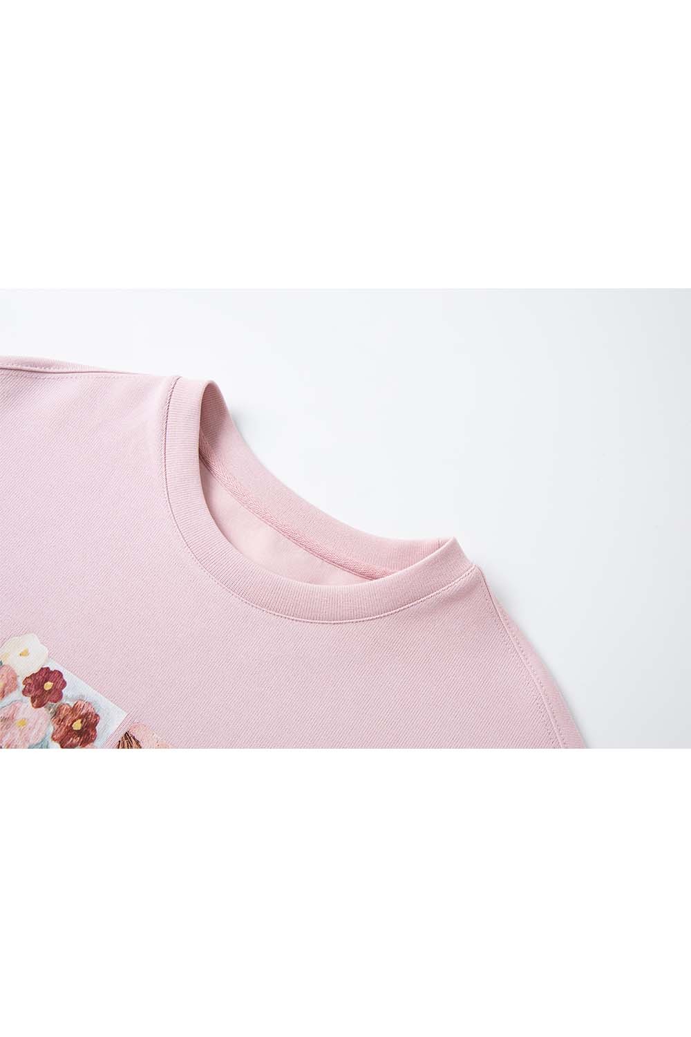 Art Print Crew Neck Sweatshirt