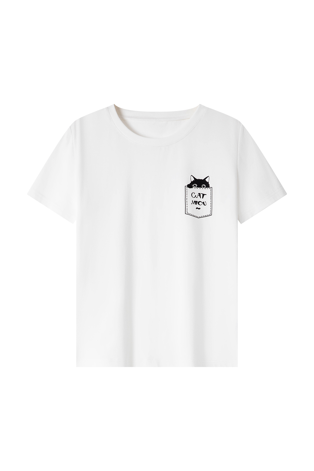 Cotton Pocket Cat T-Shirt