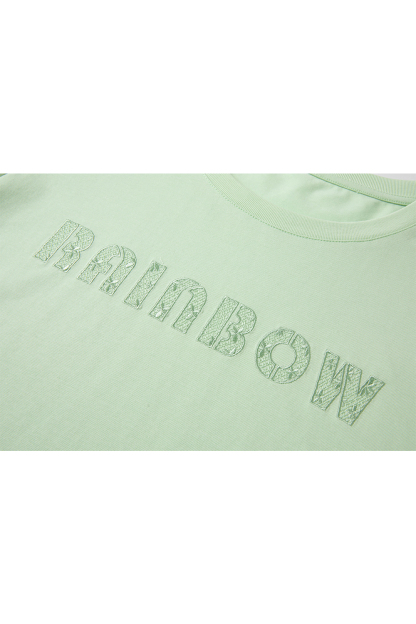 Lace Embroidery Casual T-Shirt