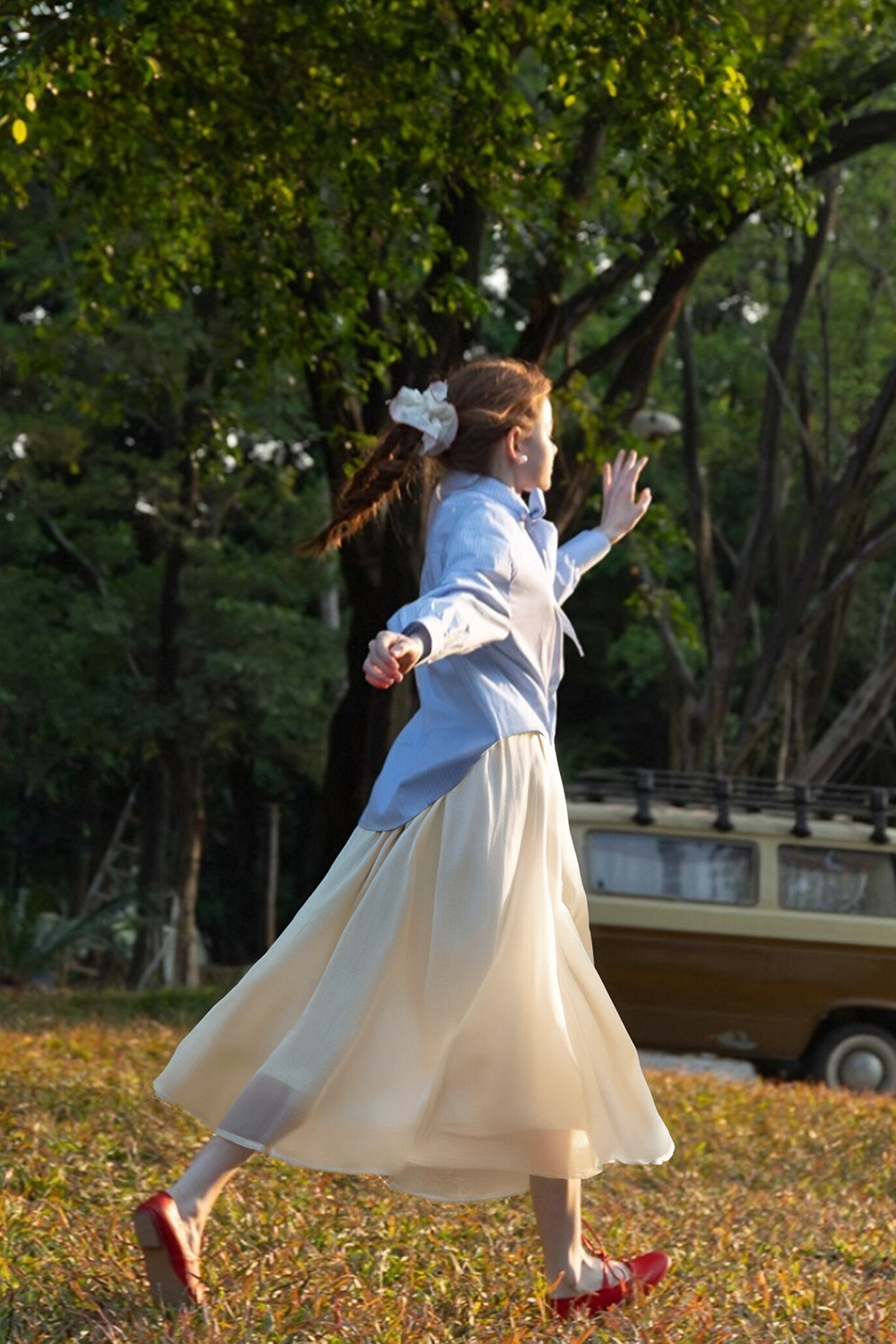Elegant Three-Layer Skirt
