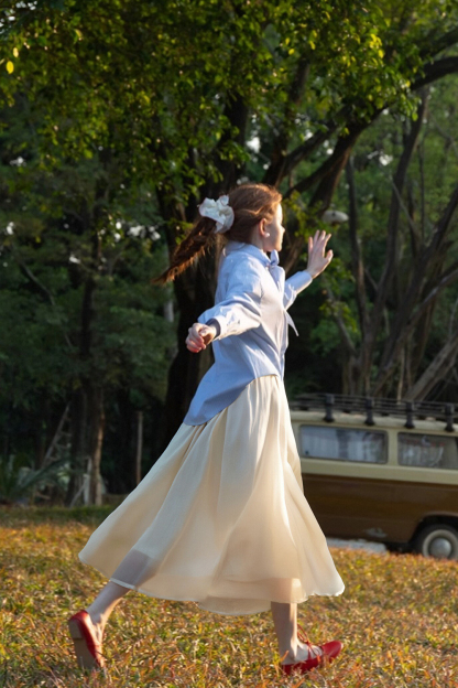 Elegant Three-Layer Skirt