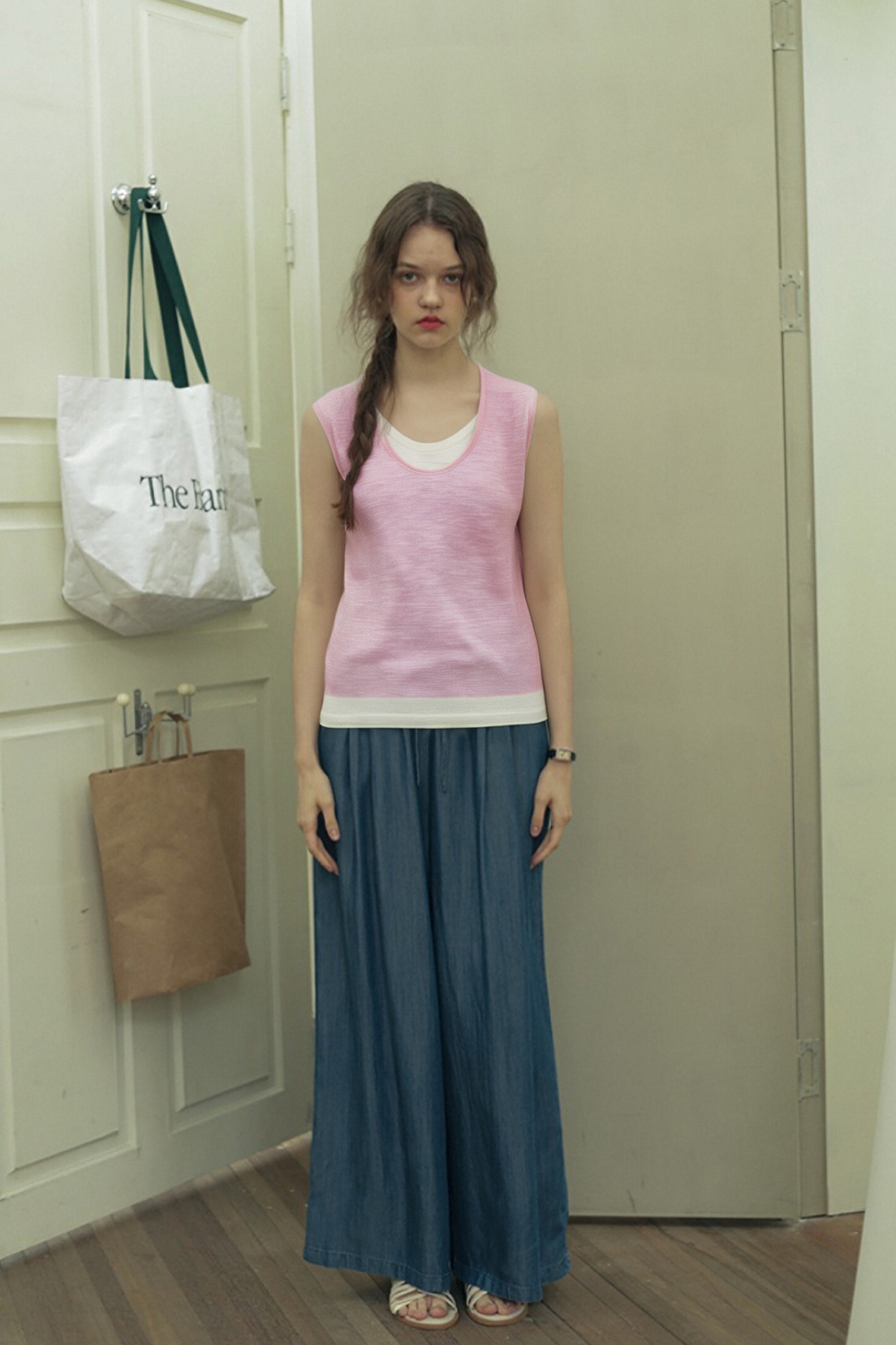 Fake Two-Piece Straight Knit Sweater