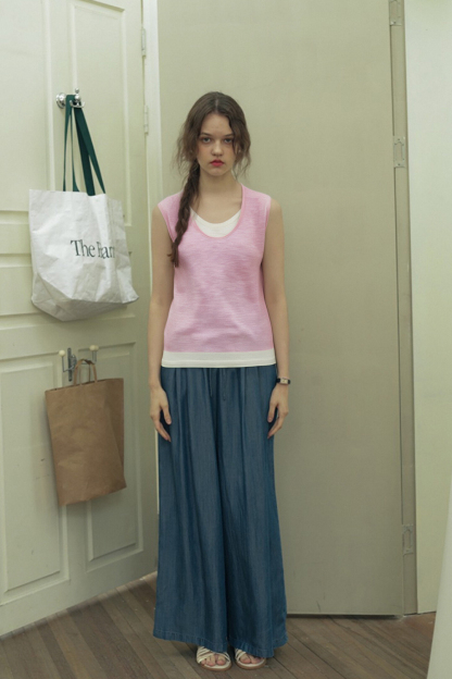 Fake Two-Piece Straight Knit Sweater