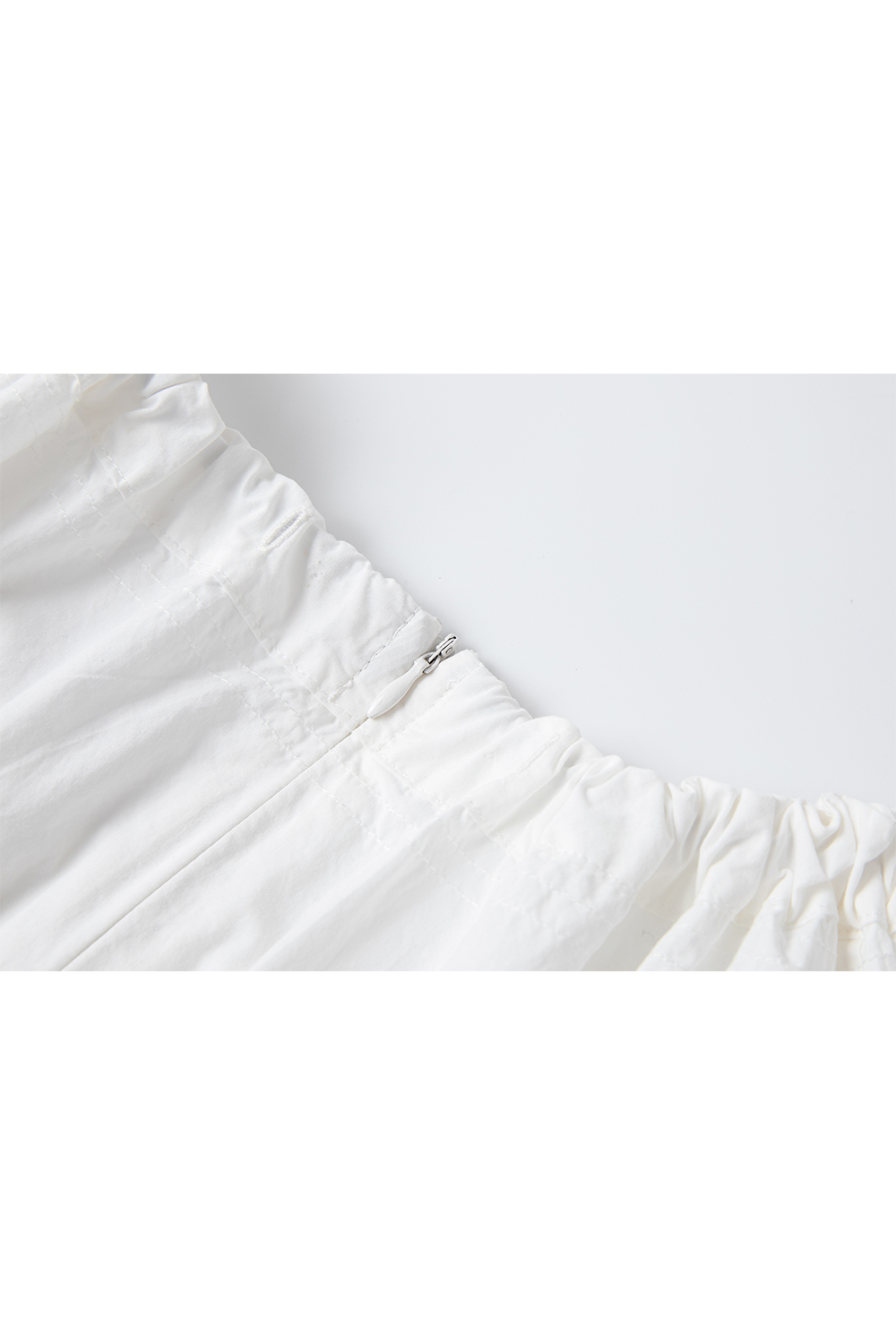 100% Cotton Ruffled Round Neck Shirt