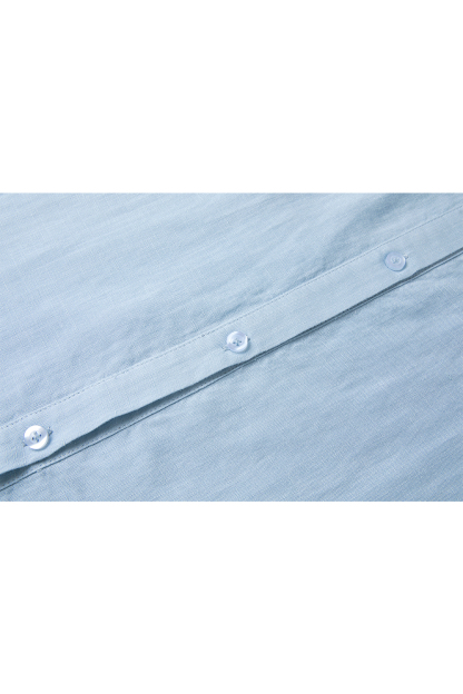 Cotton And Linen Blended Square Neck Dress