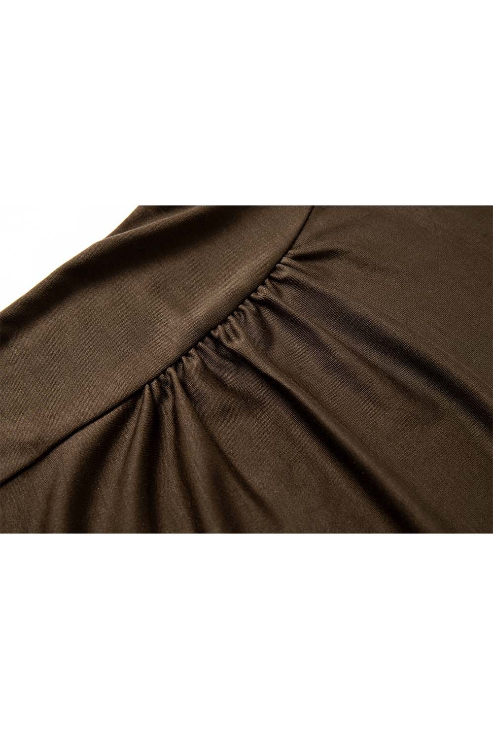 Pleated Long - sleeved T-shirt