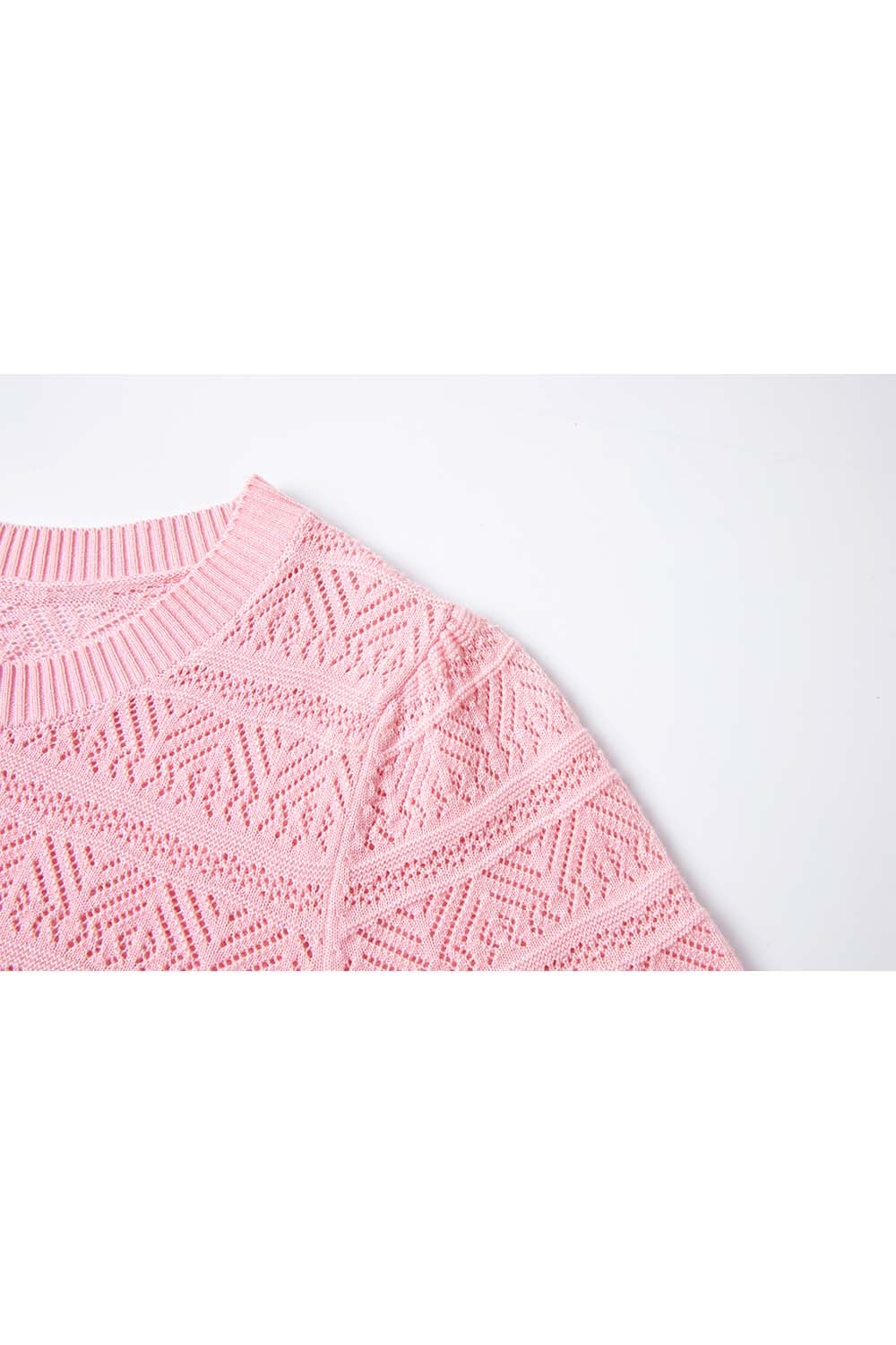 Openwork Striped Sweater