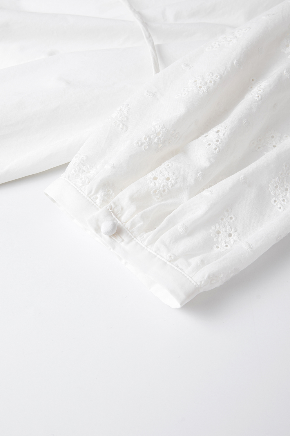 Cotton Lace-Up Straight Dress