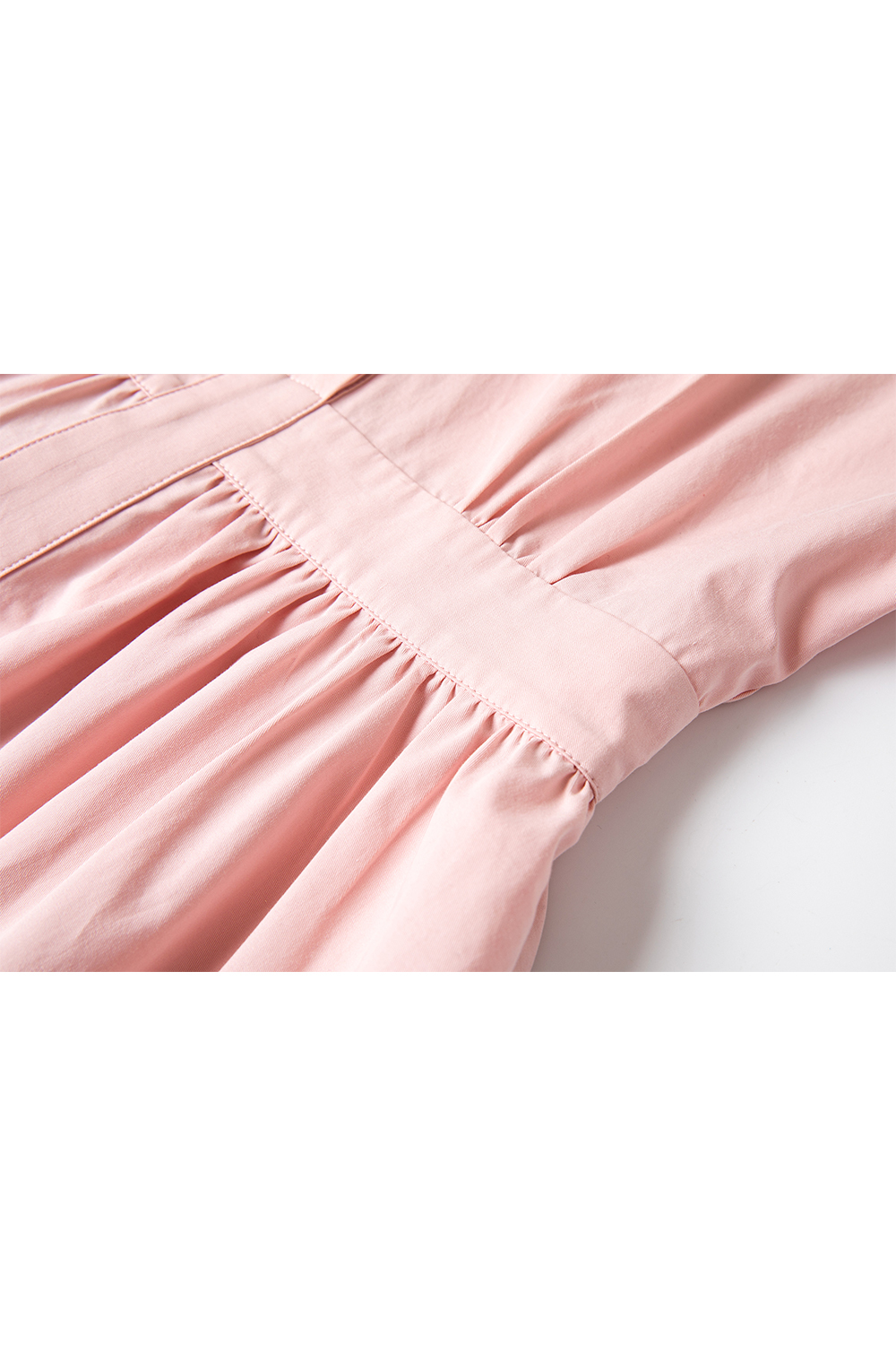 Cotton Round Neck Waist Dress