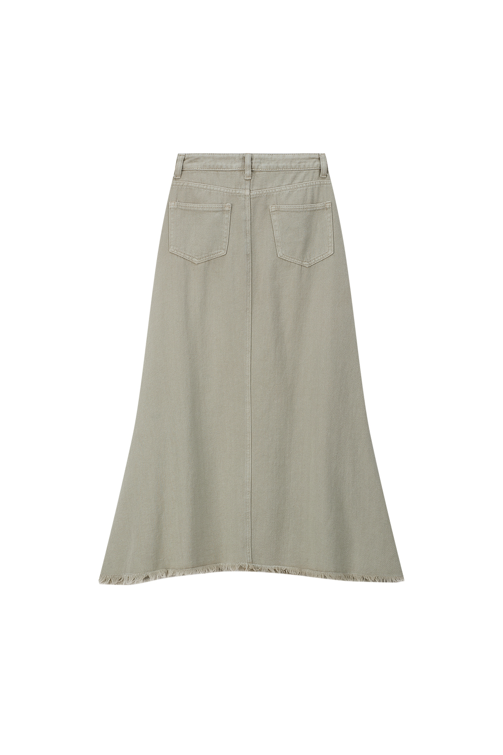 High Waist Fishtail Denim Skirt