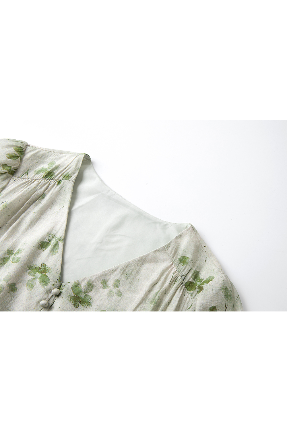 V-Neck Waist Floral Dress