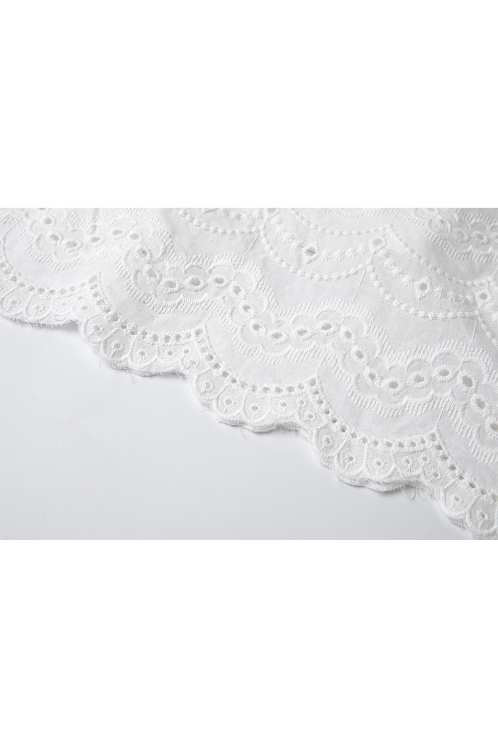 Wave Embroidered Hollow Dress