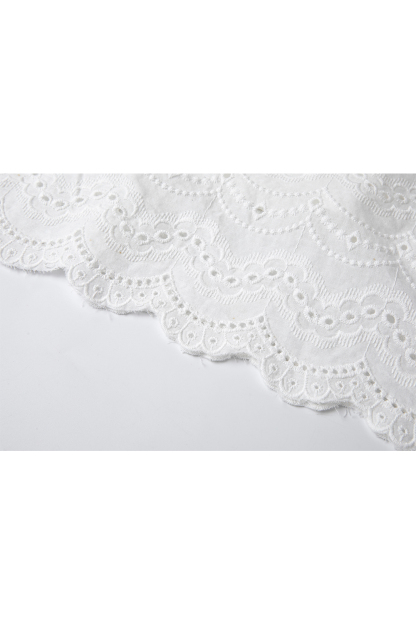 Wave Embroidered Hollow Dress