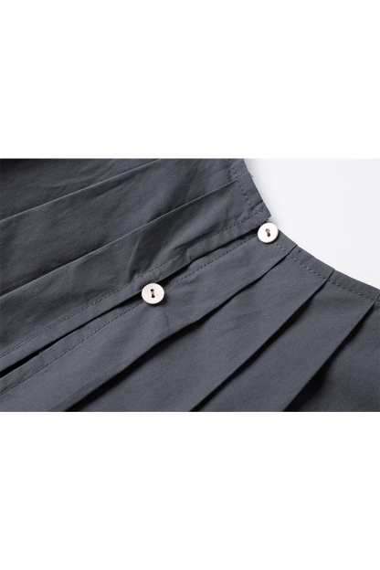 100% Cotton Loose Pleated Dress