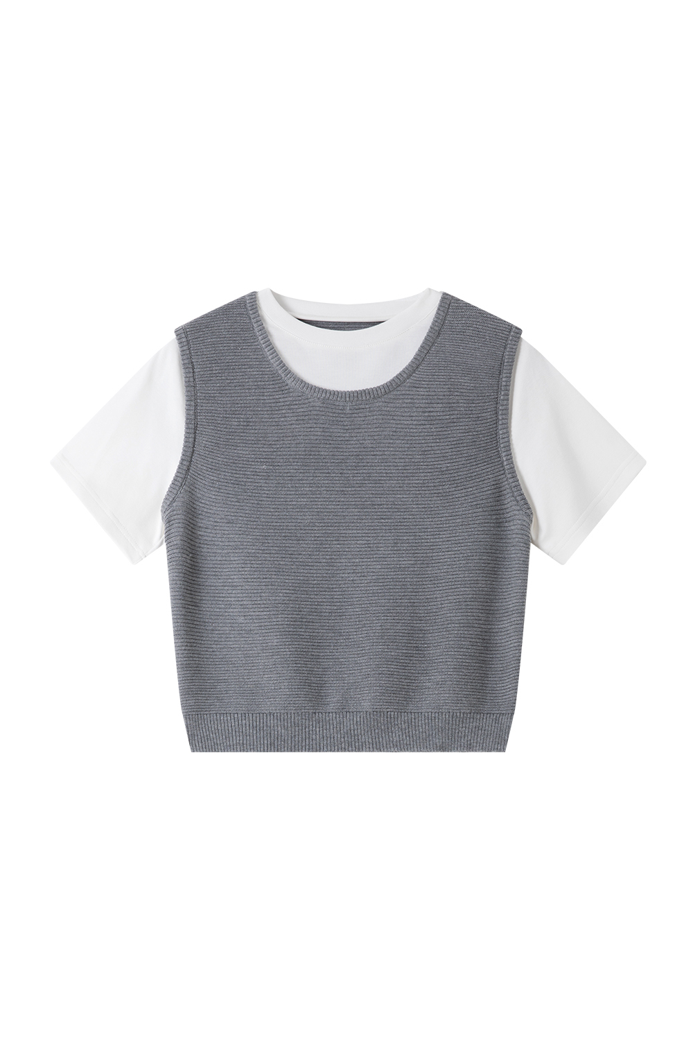 Simple Knit Overlay Top