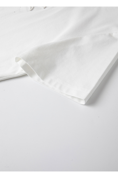 Toothbrush Embroidered Flower Design Loose T-Shirt