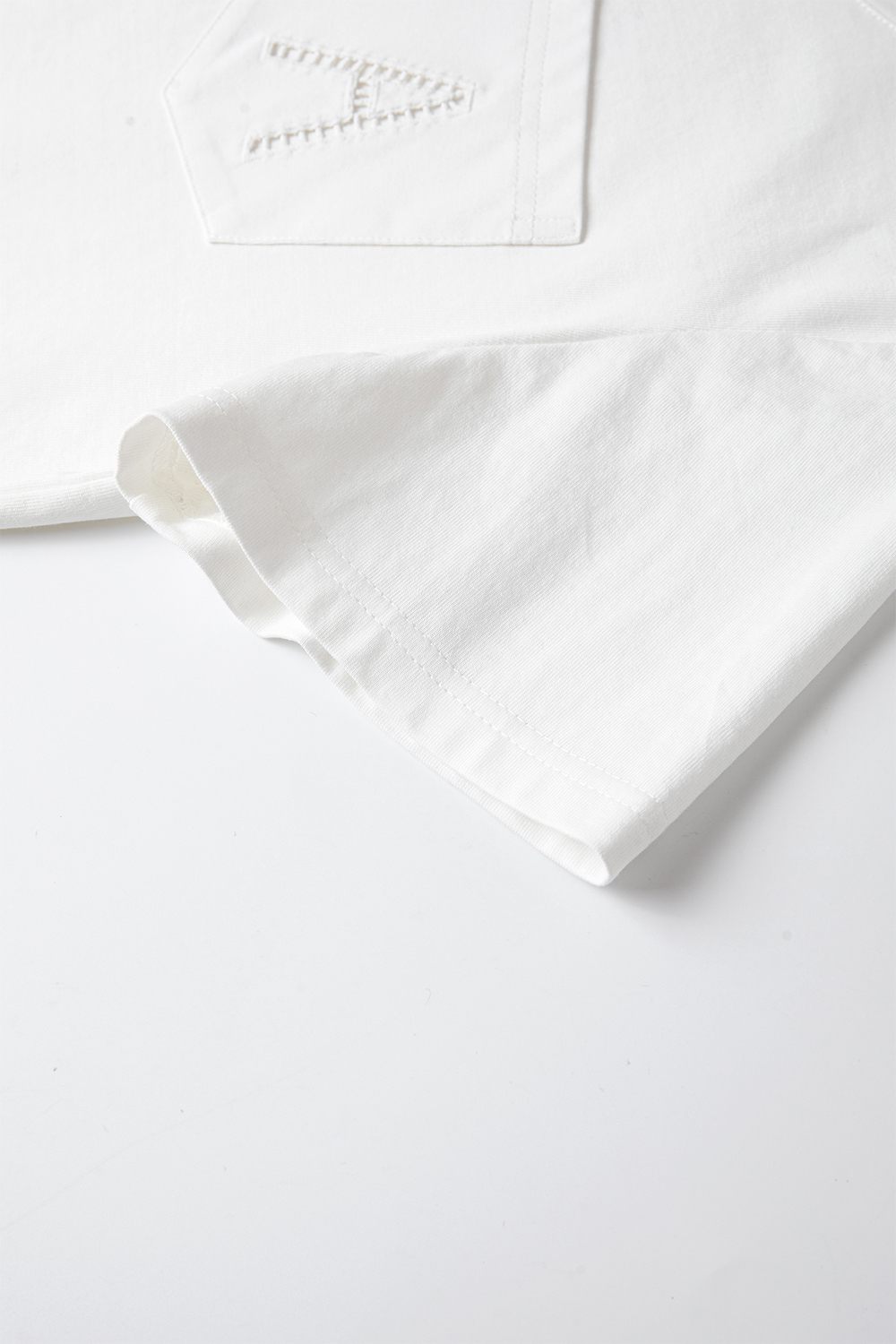 Hollow A Letter Embroidered T-Shirt
