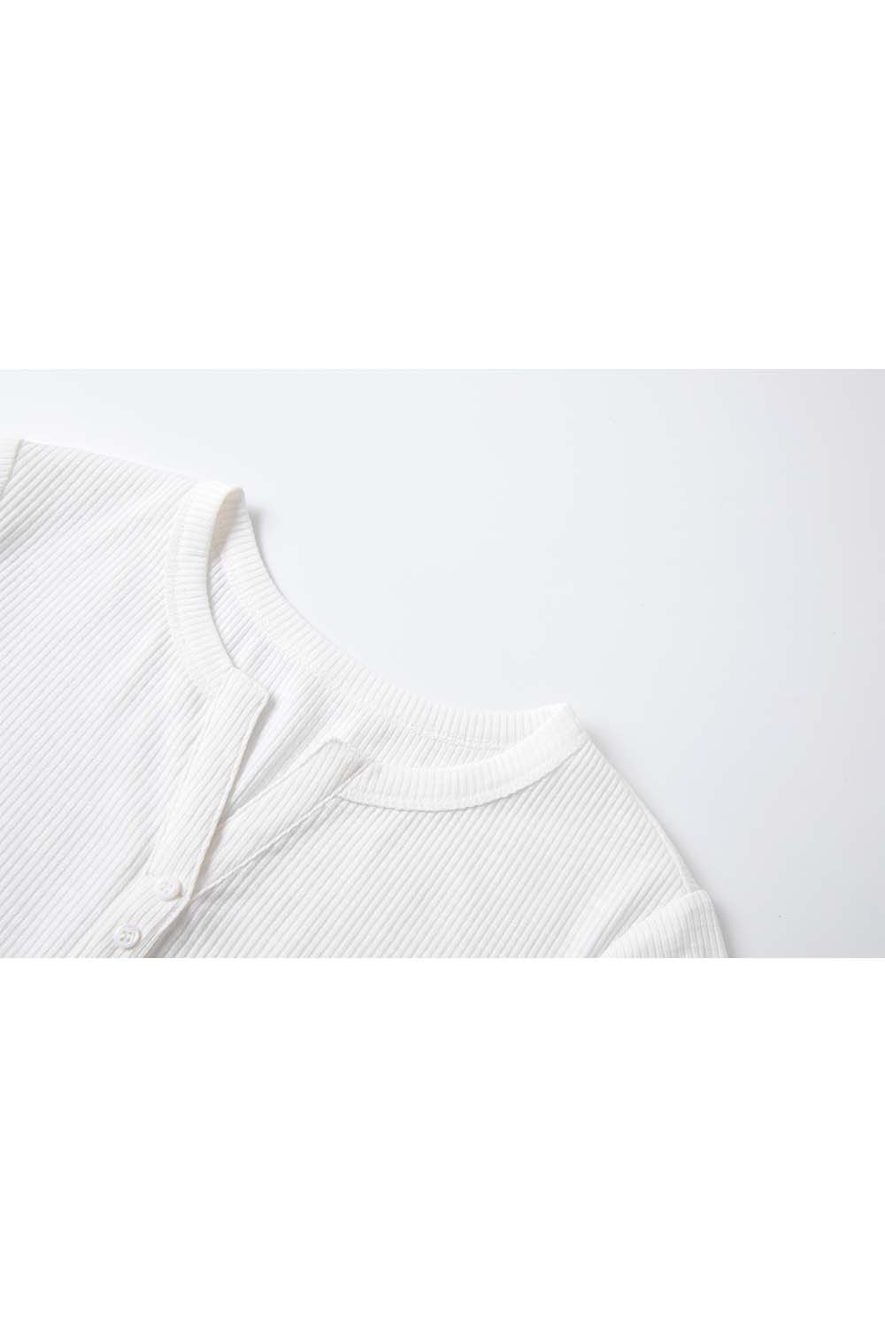 Round Neck Half-Open Loose T-Shirt
