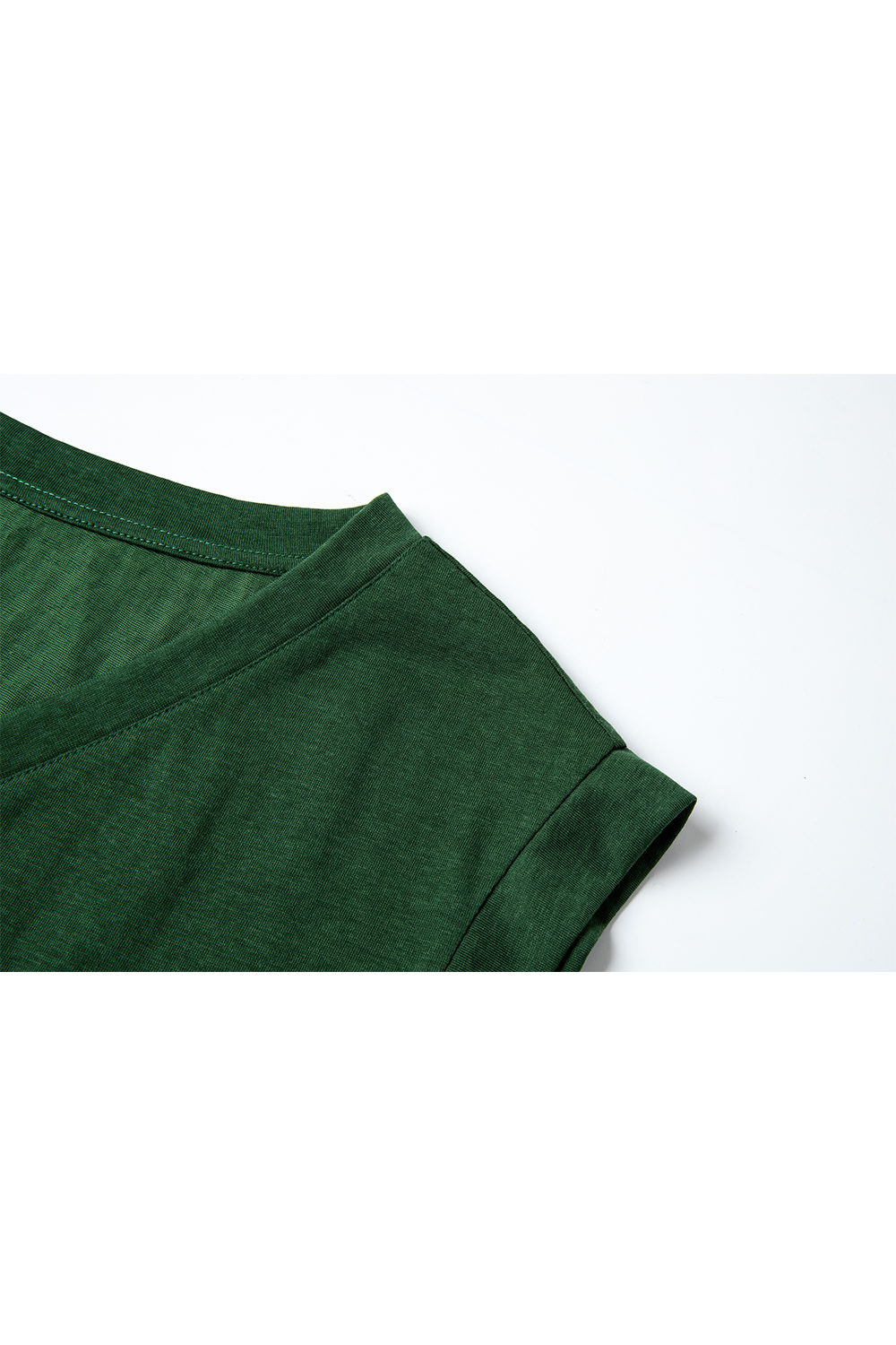 Snowflake Texture V-Neck Straight T-Shirt