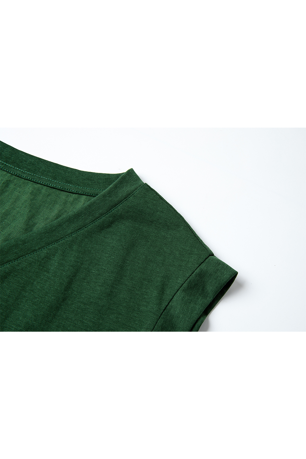 Snowflake Texture V-Neck Straight T-Shirt