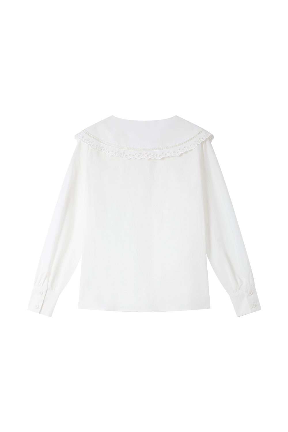 Cotton Lace Baby Collar Shirt