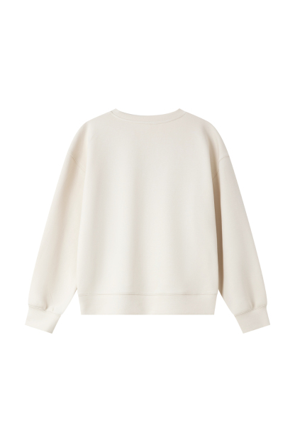 Dachshund Embroidered Round Neck Sweatshirt