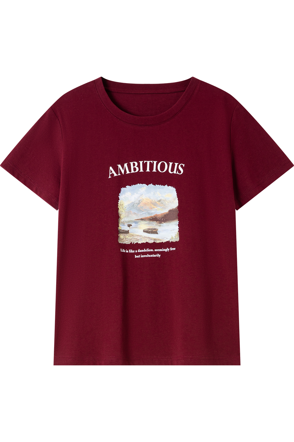 Round Neck Printed Loose T-Shirt