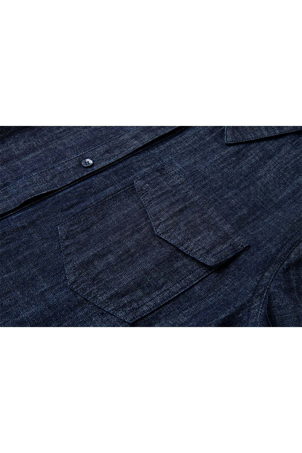 100% Cotton Contrast Denim Dress