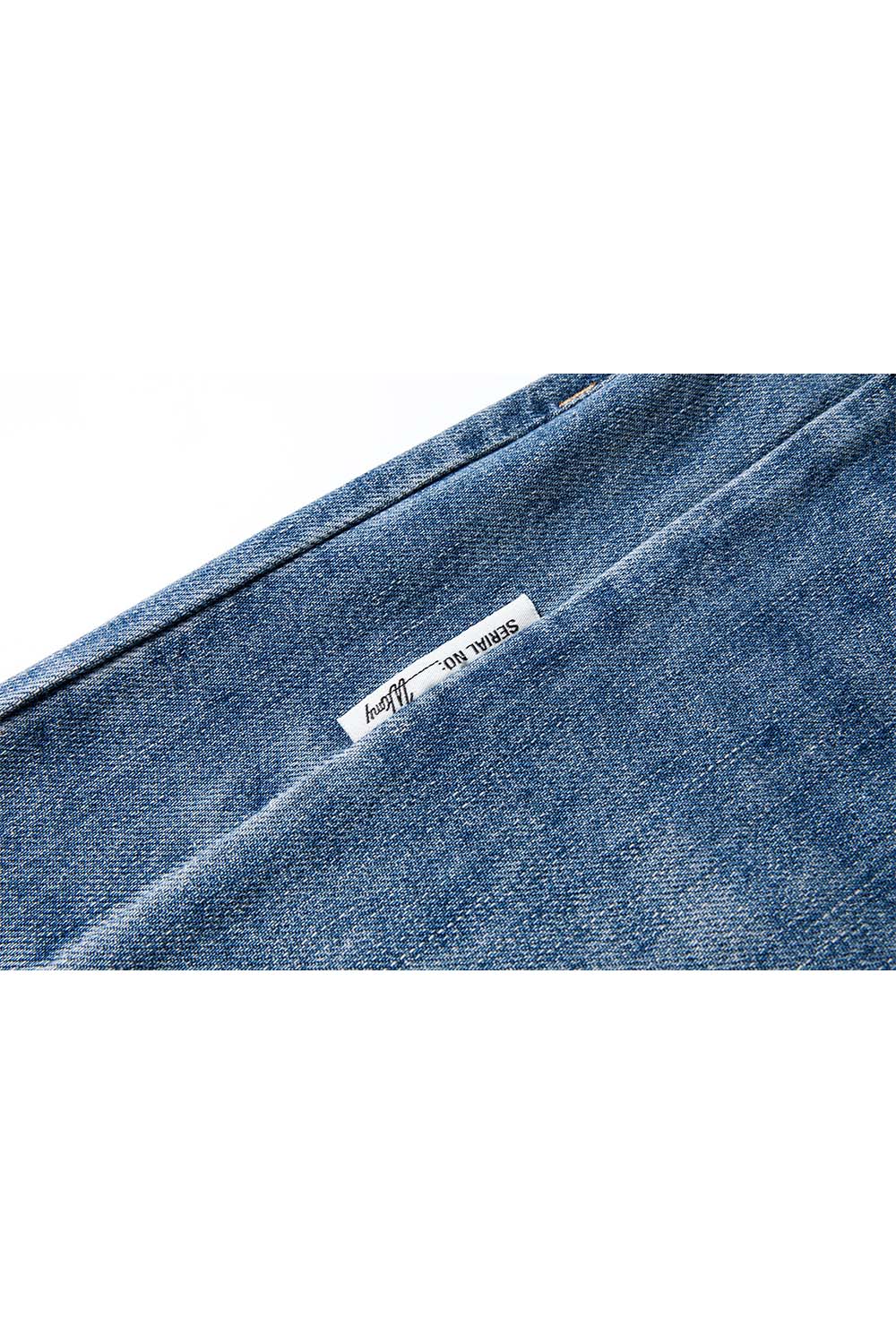 Dividing Line Decoration Denim Wide-Leg Pants