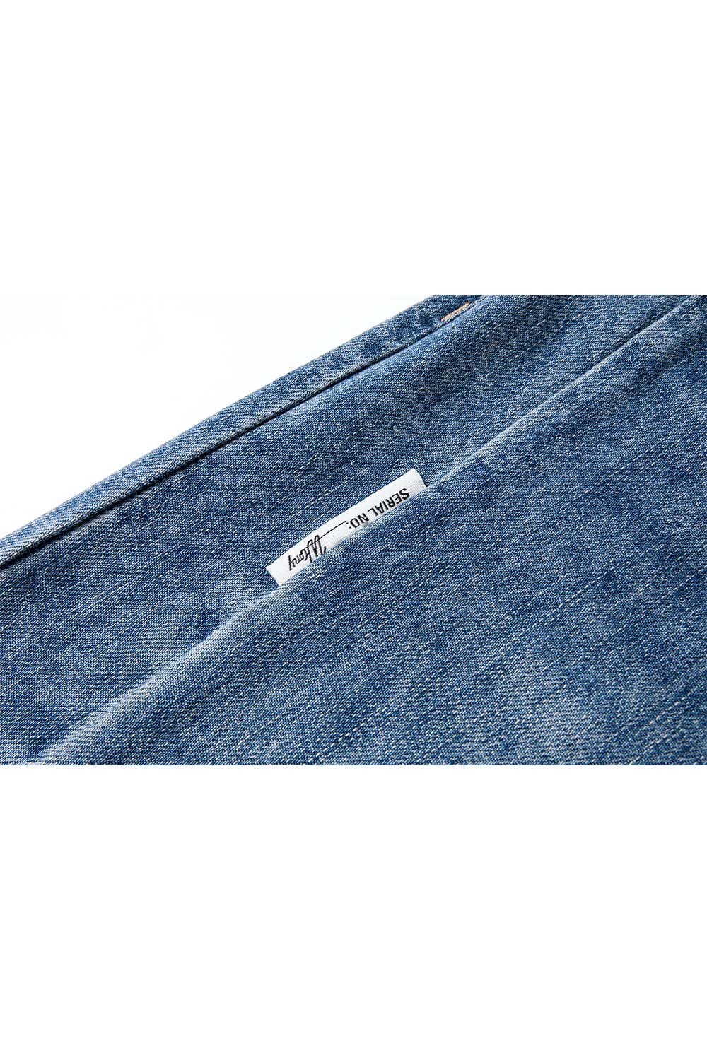 Dividing Line Decoration Denim Wide-Leg Pants