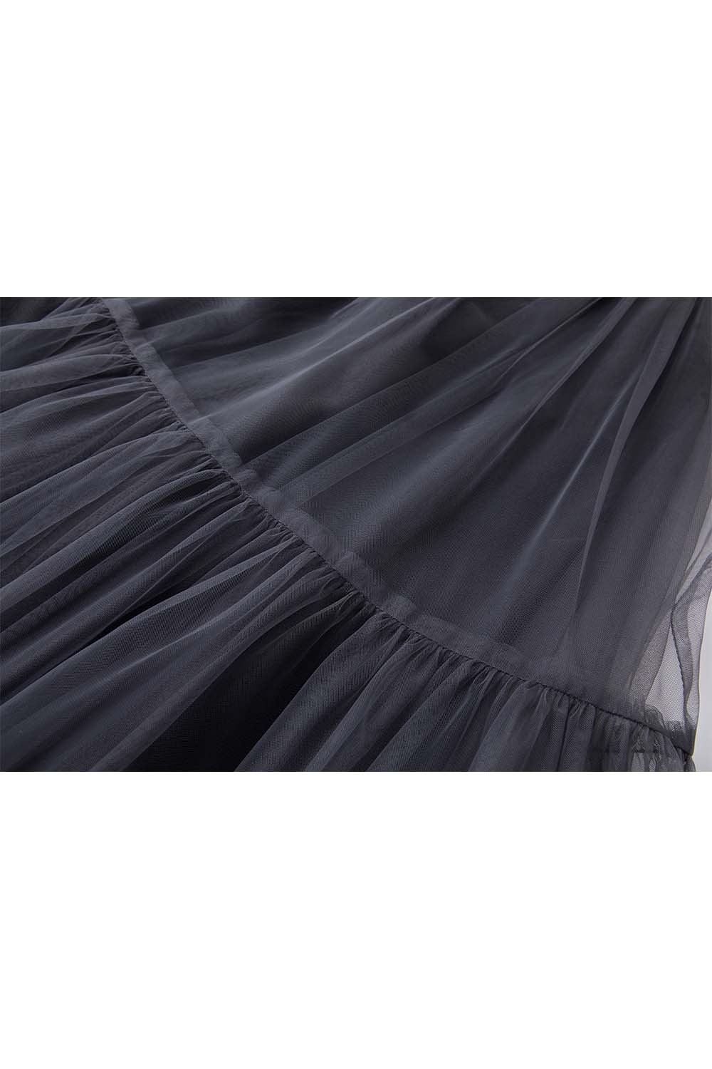 Double-Layered Mesh Puffy Skirt