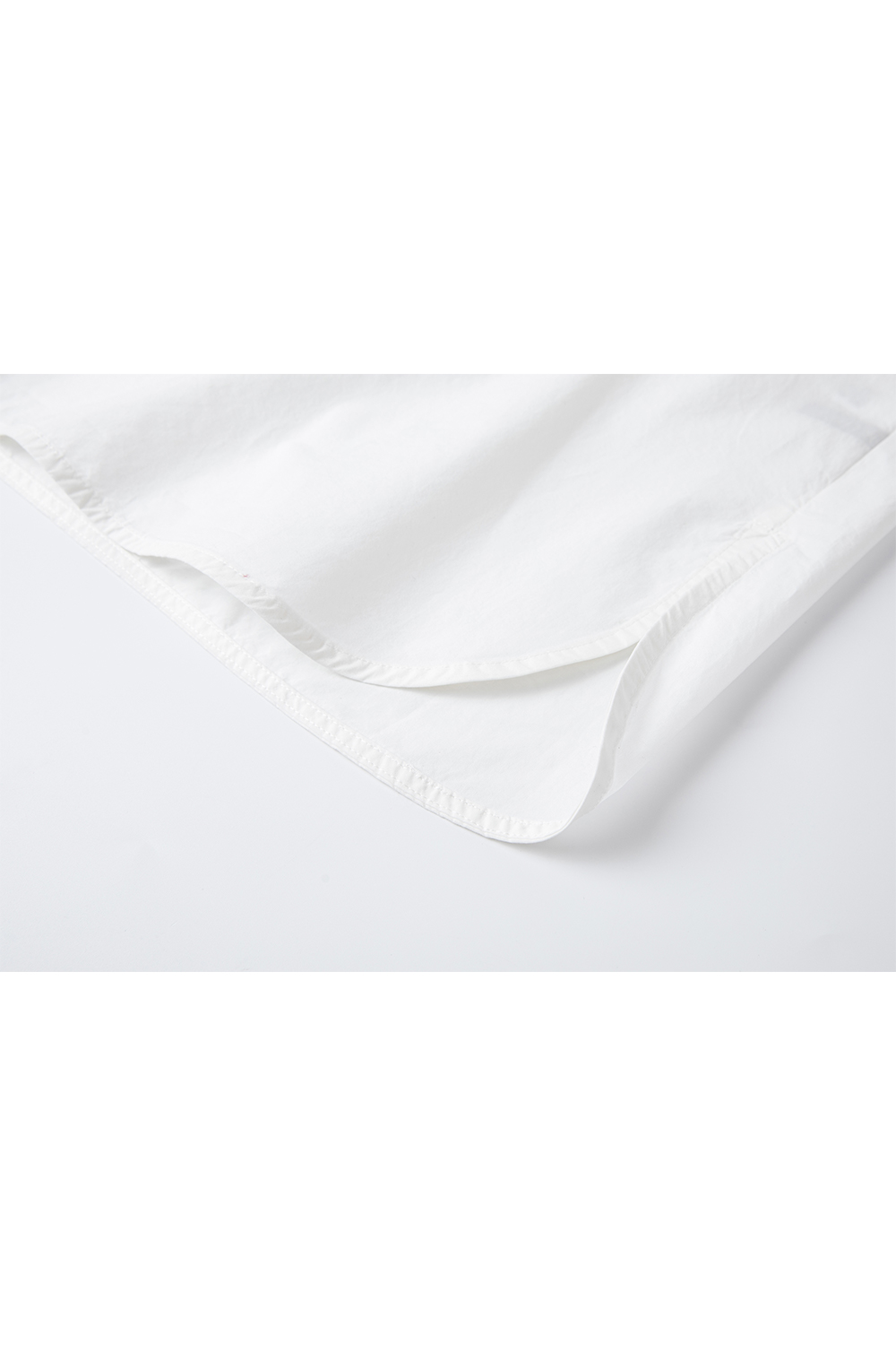 100% Cotton Ruffled Round Neck Shirt