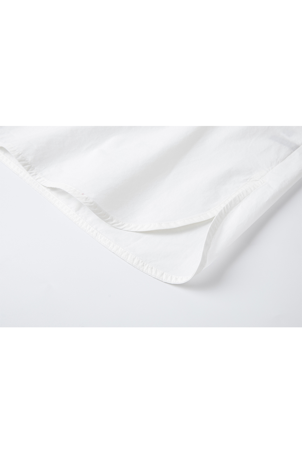 100% Cotton Ruffled Round Neck Shirt