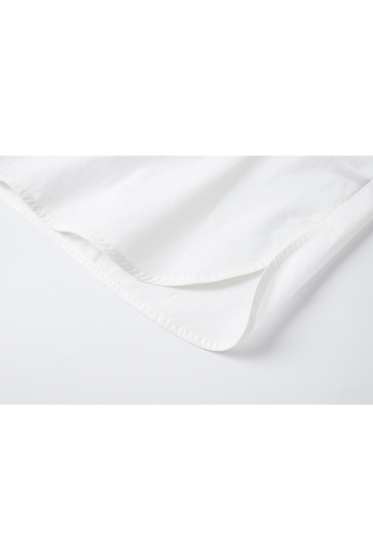 100% Cotton Ruffled Round Neck Shirt
