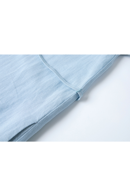 Cotton And Linen Blended Square Neck Dress