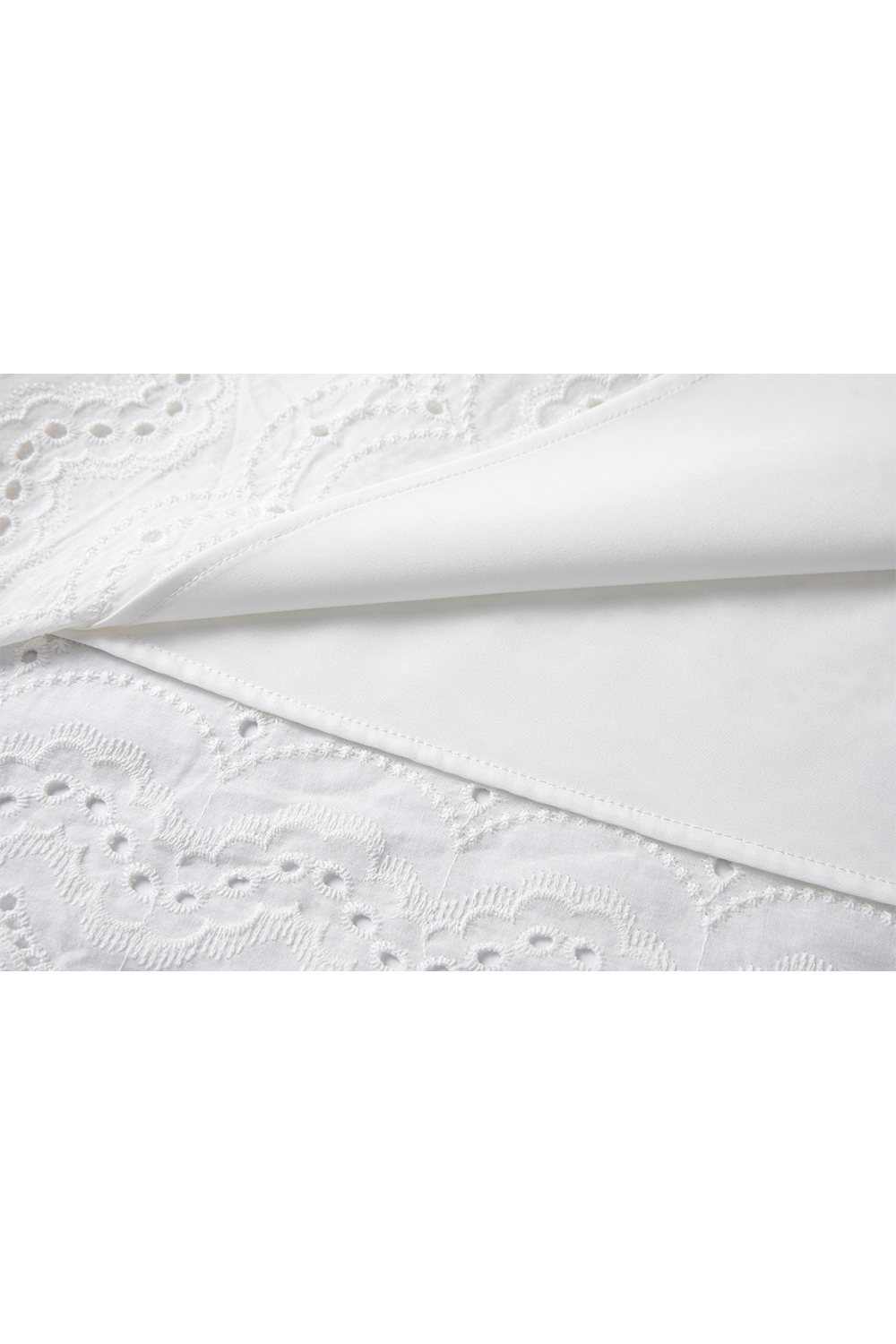 Wave Embroidered Hollow Dress