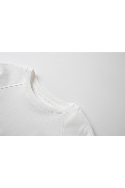 100% Cotton Pleated Sleeve T-Shirt