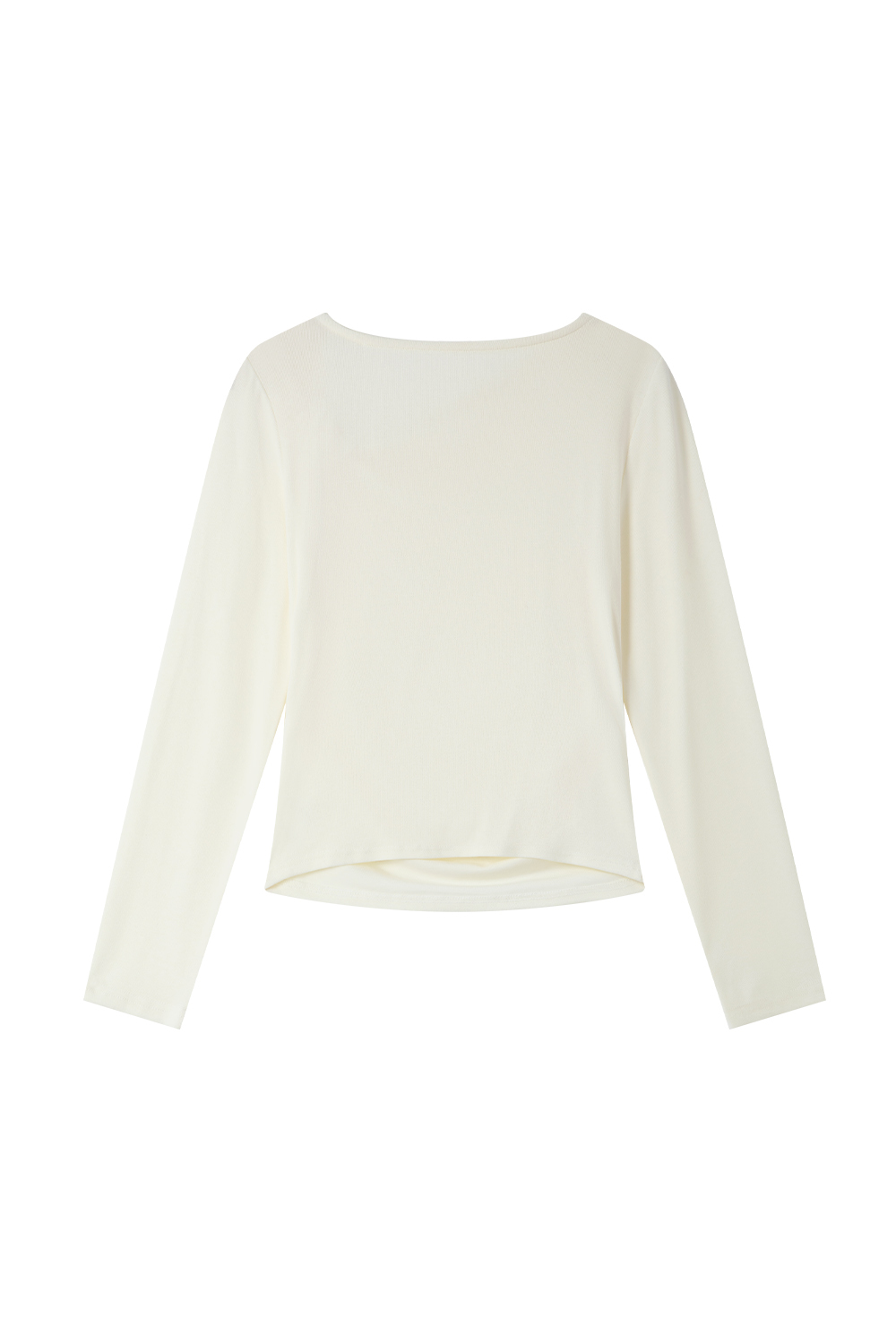 Simple Knotted Long-Sleeved T-Shirt