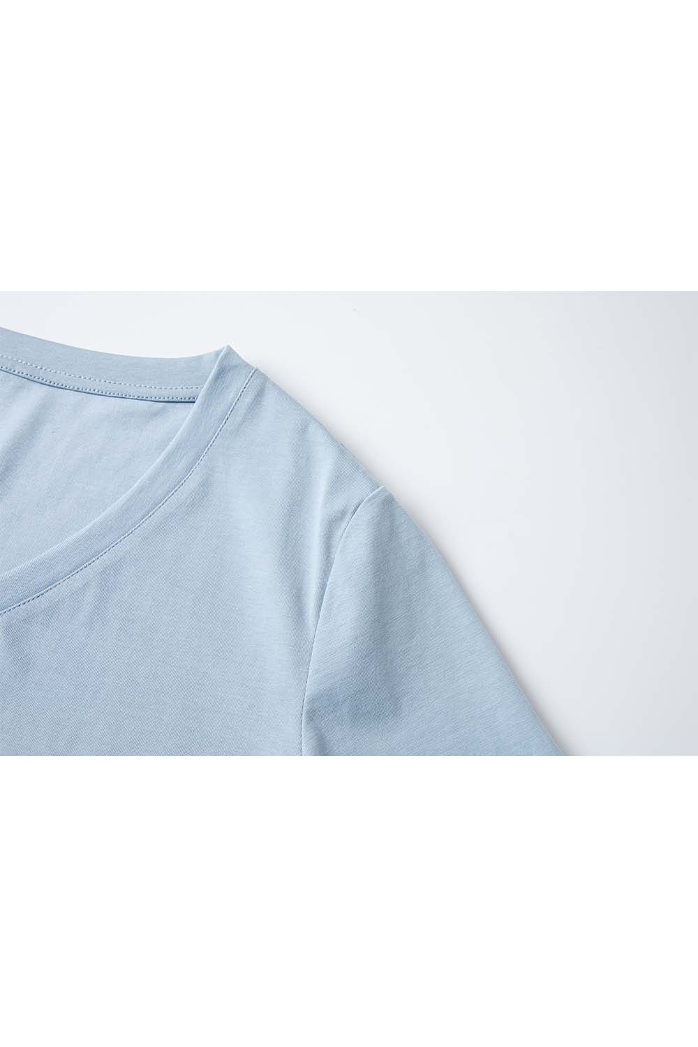 Pure Color V-Neck Casual T-Shirt