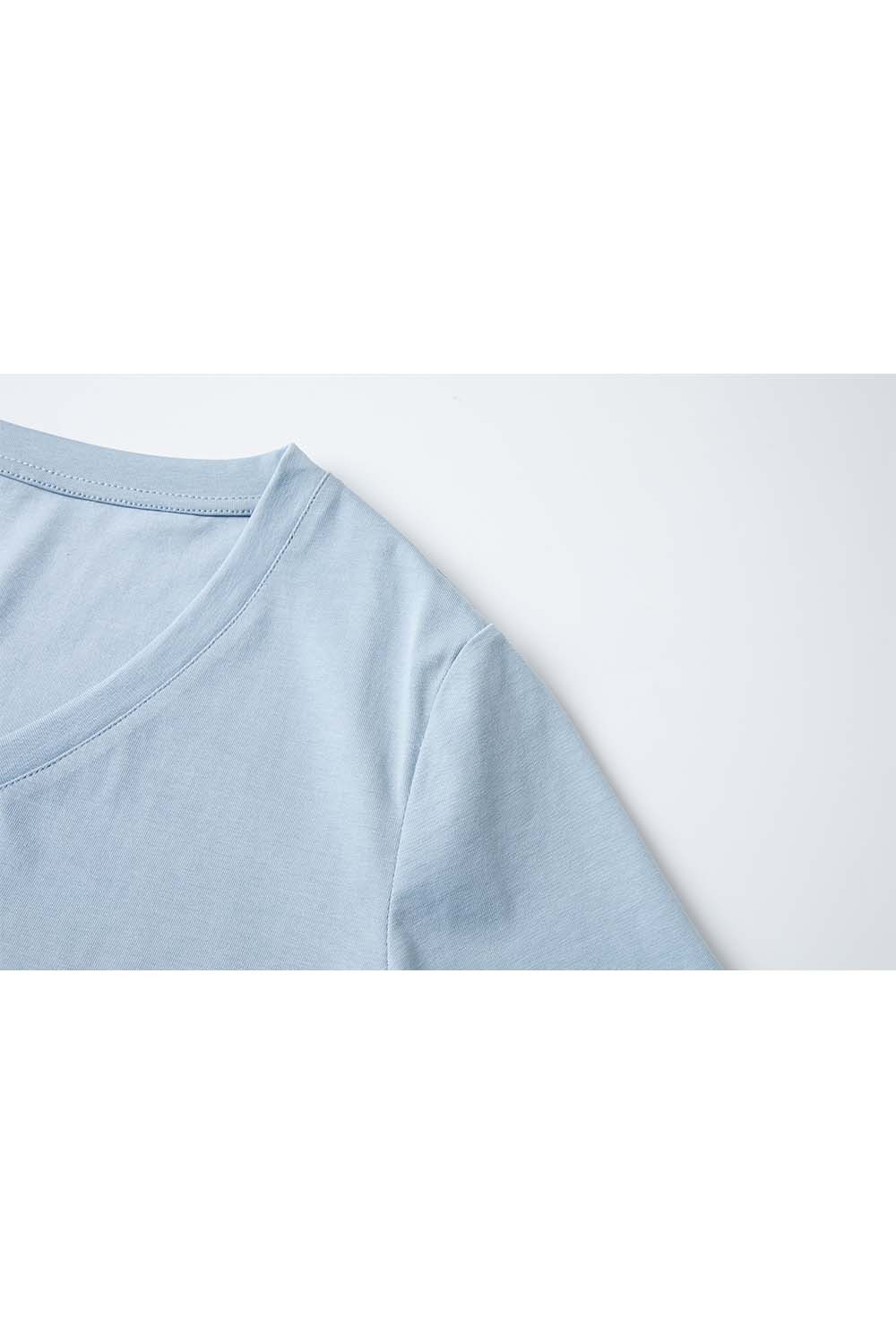 Pure Color V-Neck Casual T-Shirt