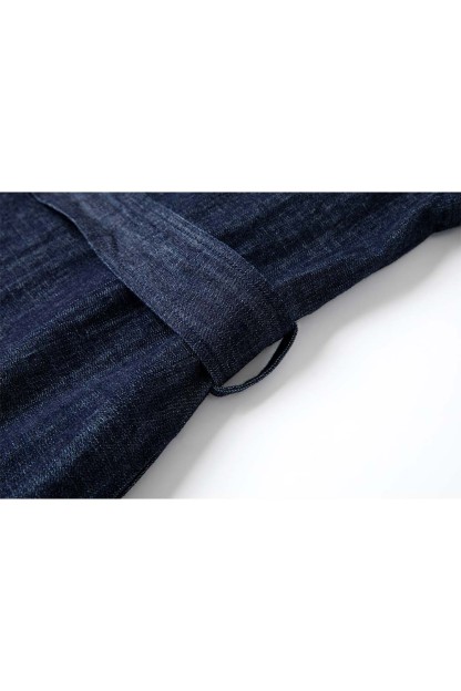 100% Cotton Contrast Denim Dress