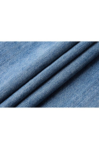 Dividing Line Decoration Denim Wide-Leg Pants