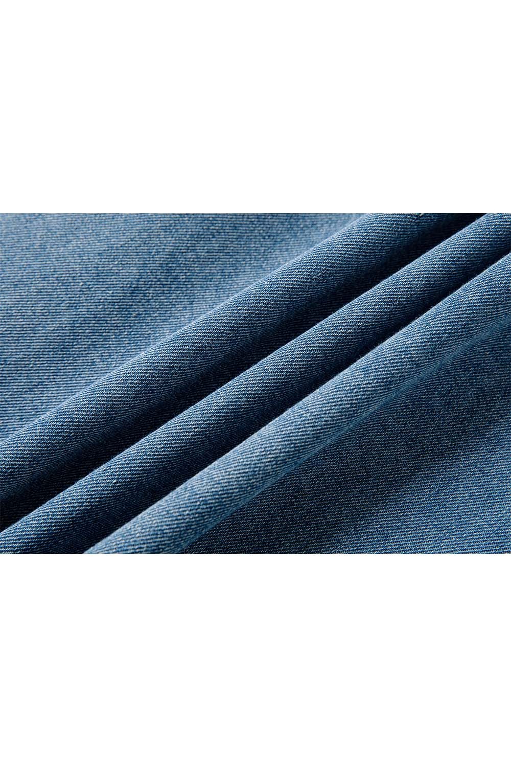 Lapel Cotton Denim Shirt